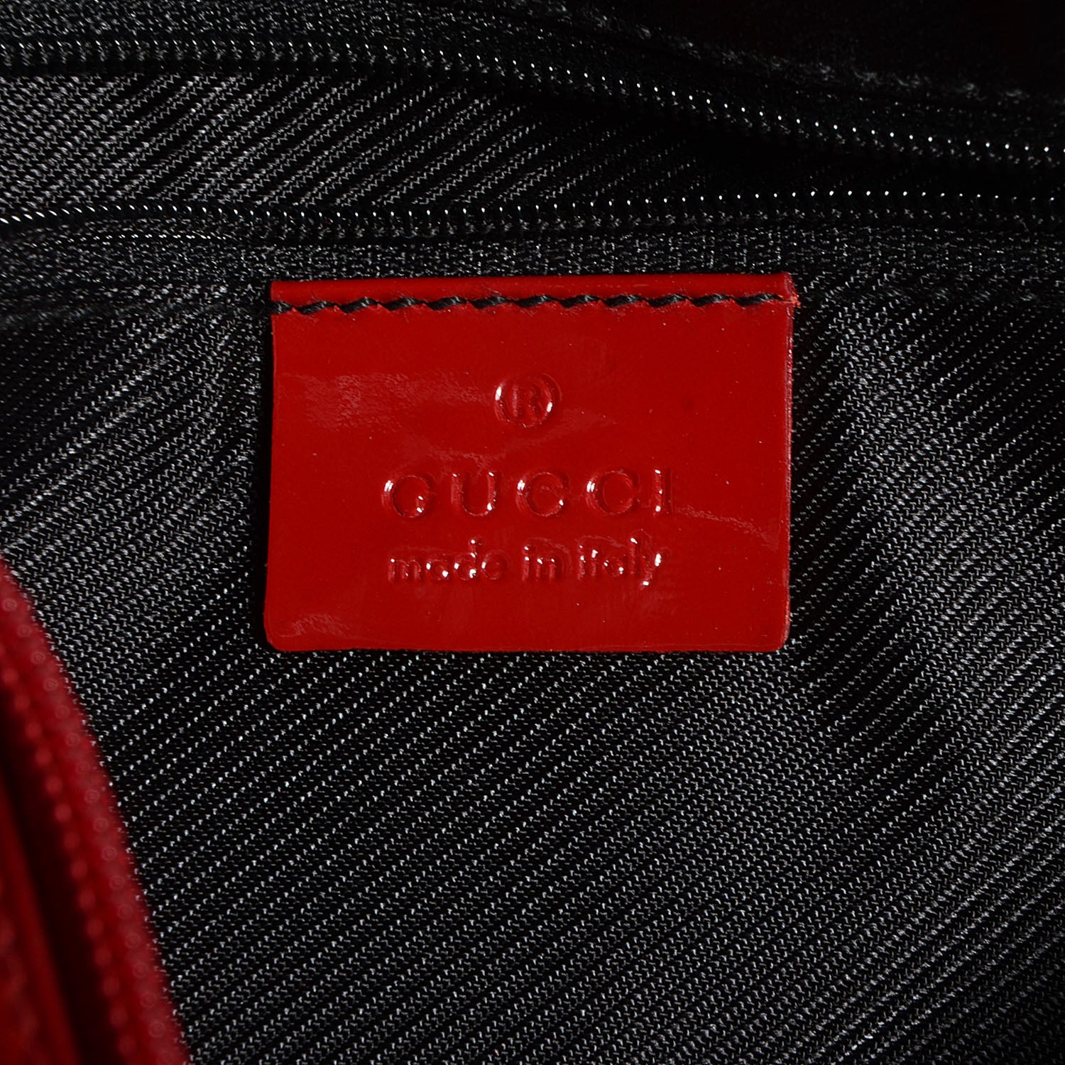 Gucci Patent Monogram Top Handle Tote Red 6 of 7