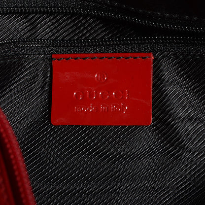 Gucci Patent Monogram Top Handle Tote Red 6 of 7