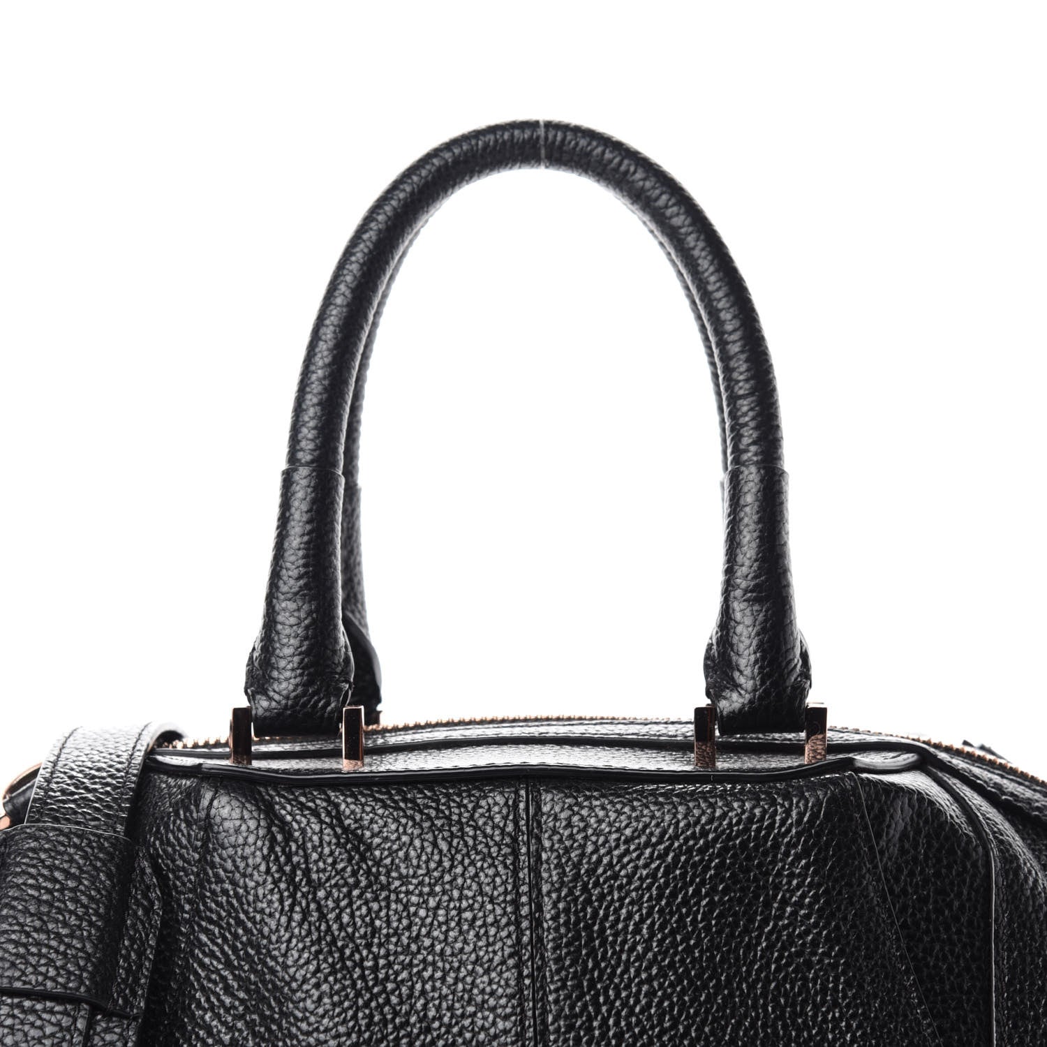 Alexander Wang Pebbled Calfskin Small Emile Soft Black Rose Gold Hardware 9 of 9