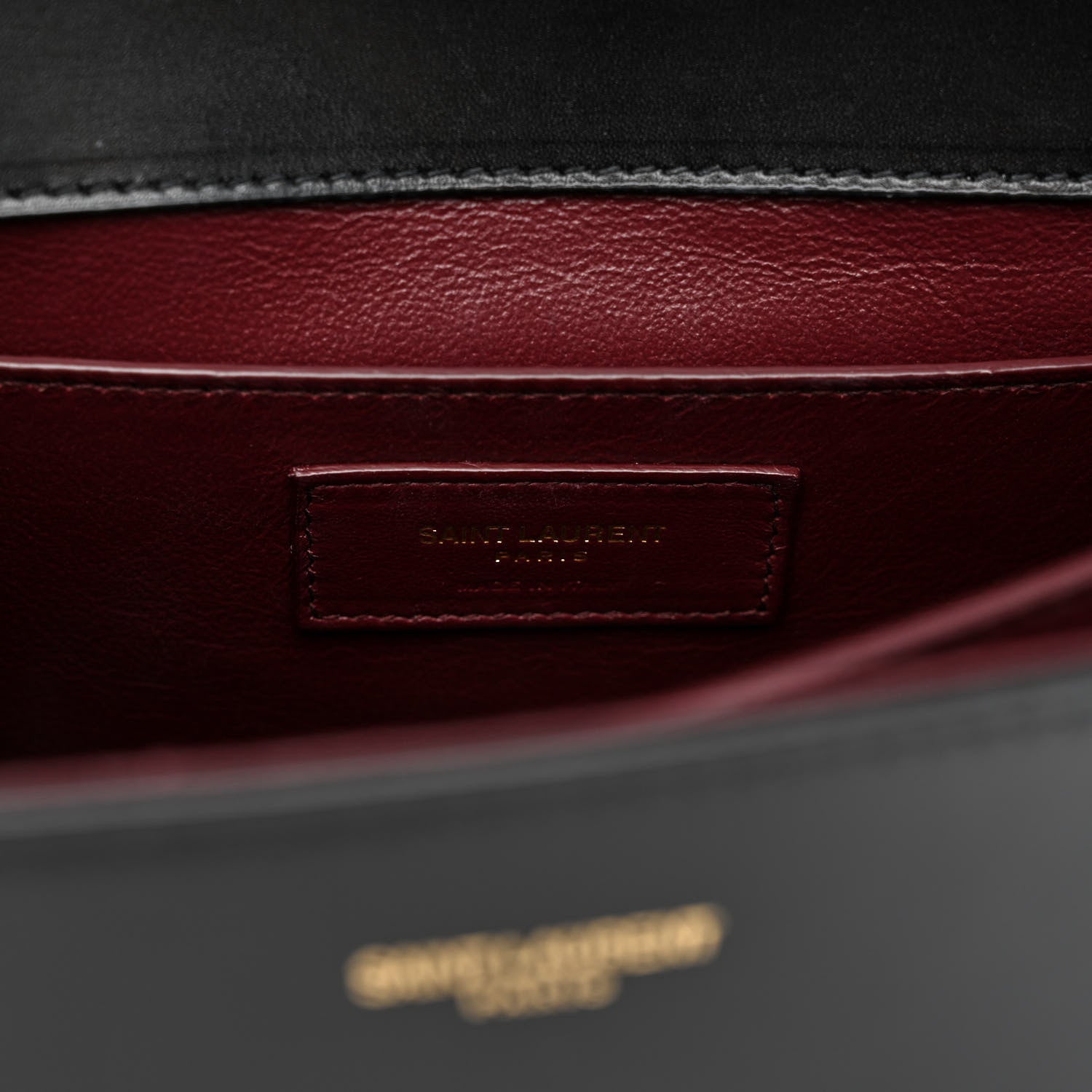 Saint Laurent Smooth Calfskin Medium Classic Monogram Cassandra Top Handle Black Rouge Legion 6 of 17