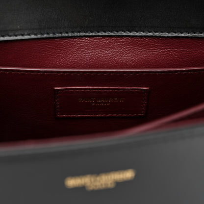 Saint Laurent Smooth Calfskin Medium Classic Monogram Cassandra Top Handle Black Rouge Legion 6 of 17