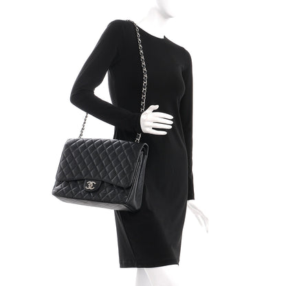 Chanel Caviar Quilted Maxi Double Flap Black 2 of 8