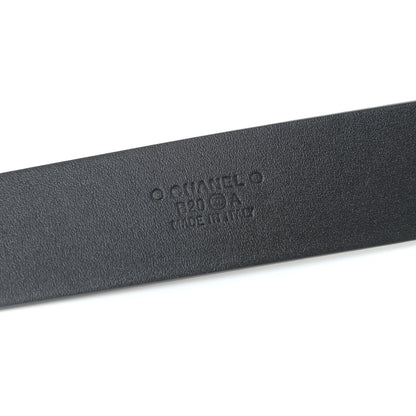 Chanel Calfskin Paris Button CC Belt 80 32 Black 3 of 9