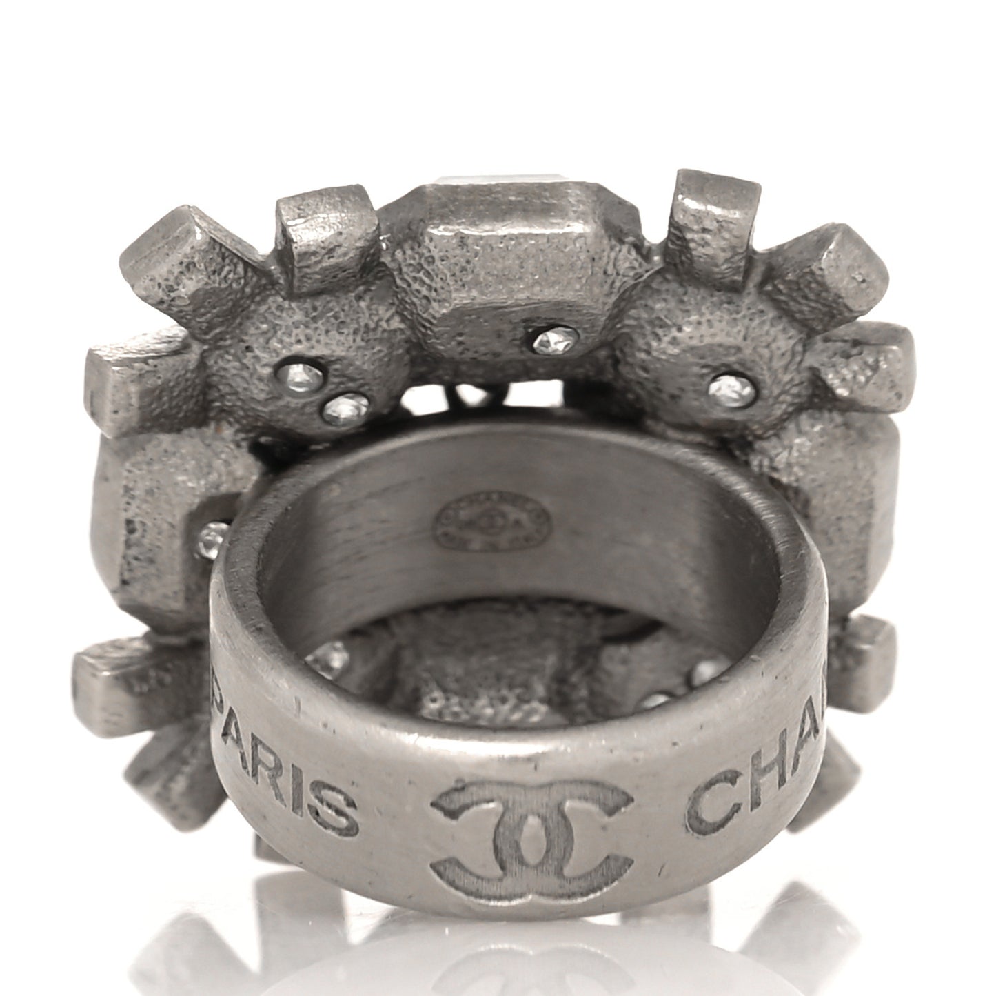 Baguette Crystal CC Ring 3.5 Silver