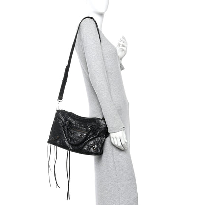 Balenciaga Agneau Classic Hardware S City Logo Strap Black White 2 of 10