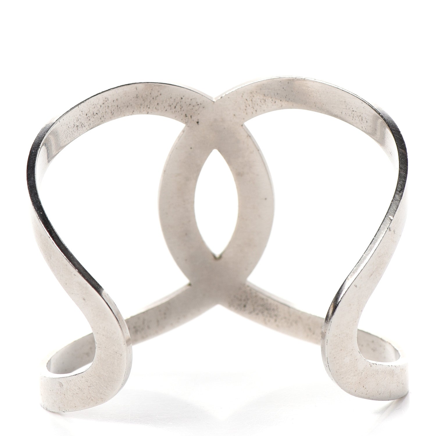 Chanel Metal CC Cuff Silver 3 of 4
