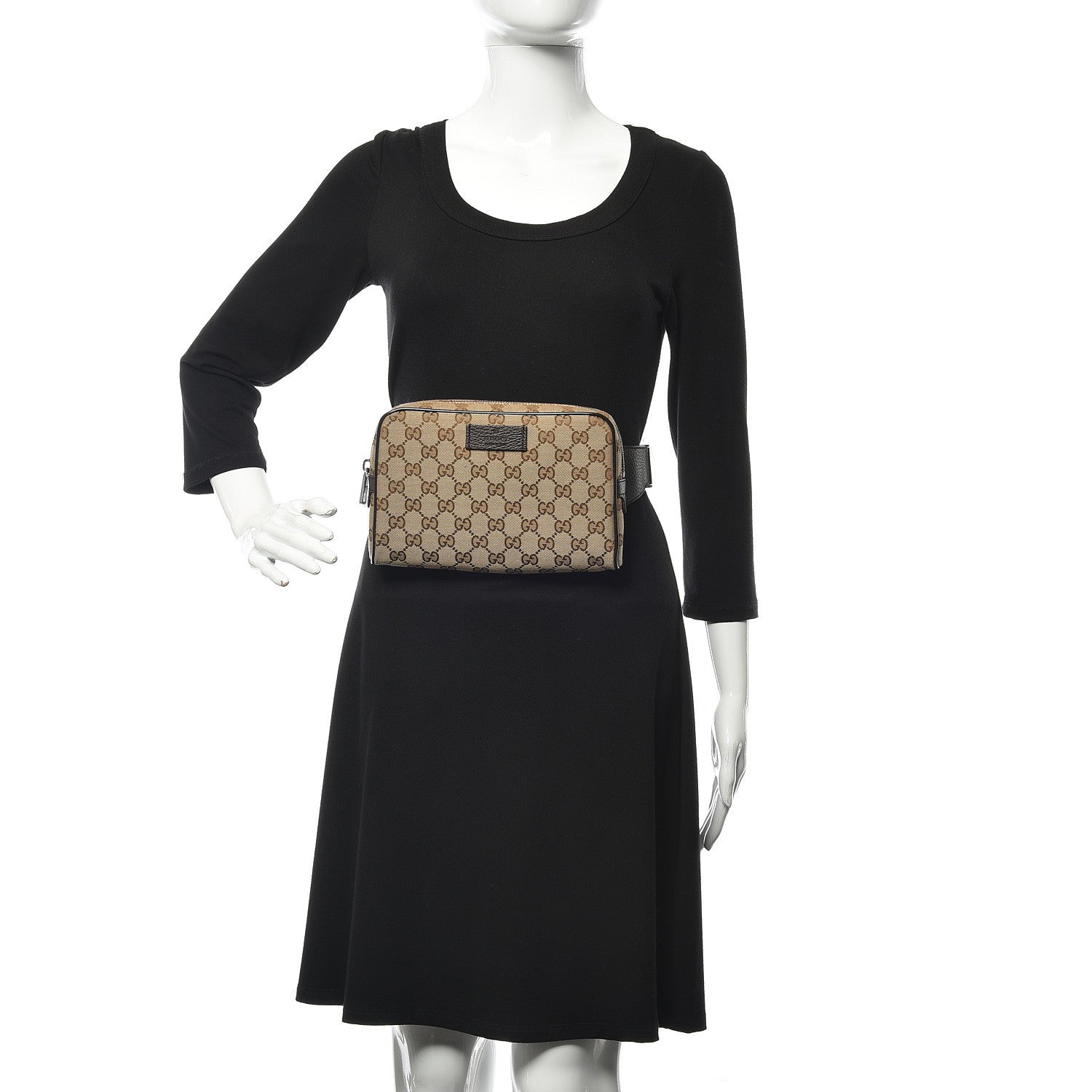 Gucci Monogram Belt Bag Dark Brown 2 of 10