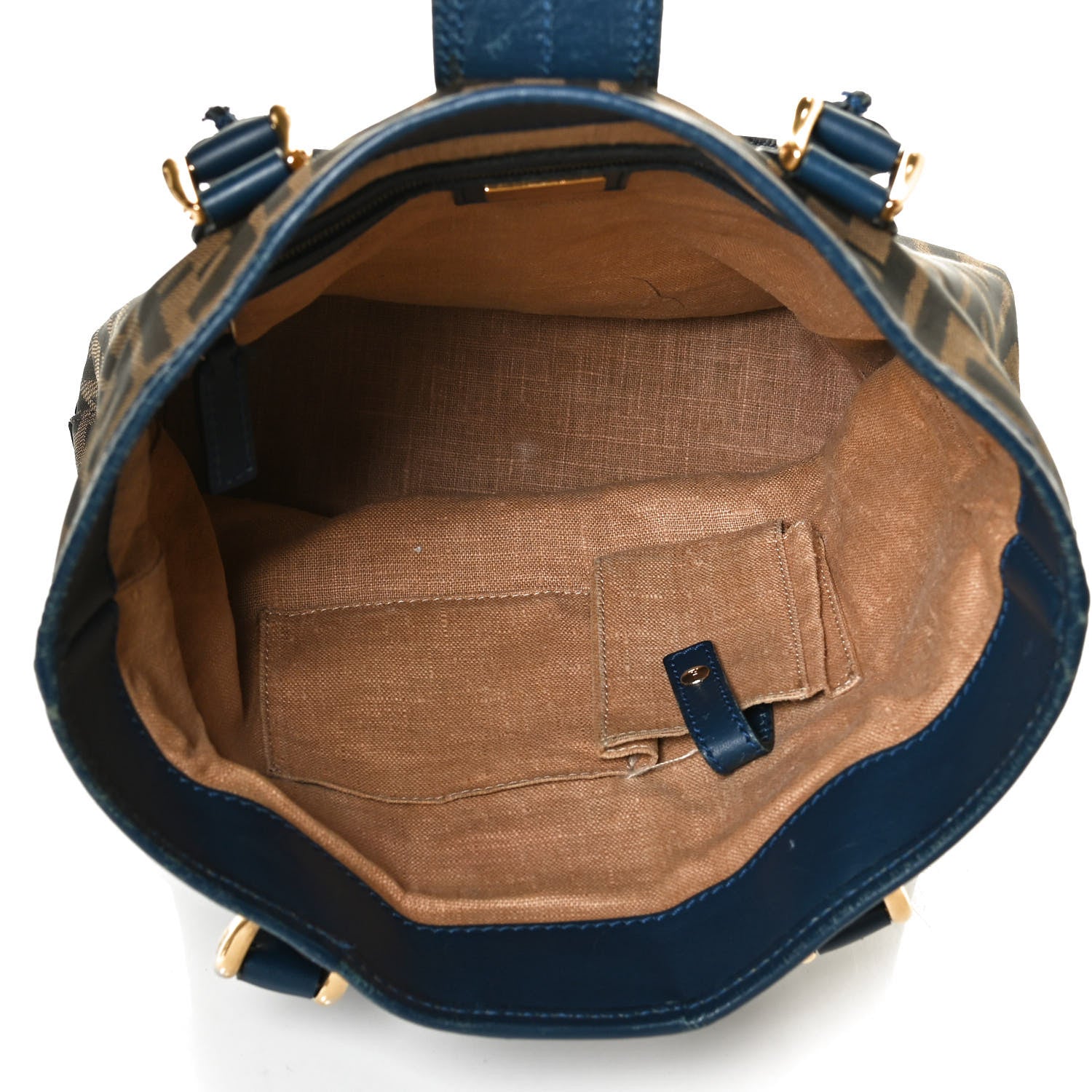 Fendi Zucca Tote Tobacco Blue 4 of 12