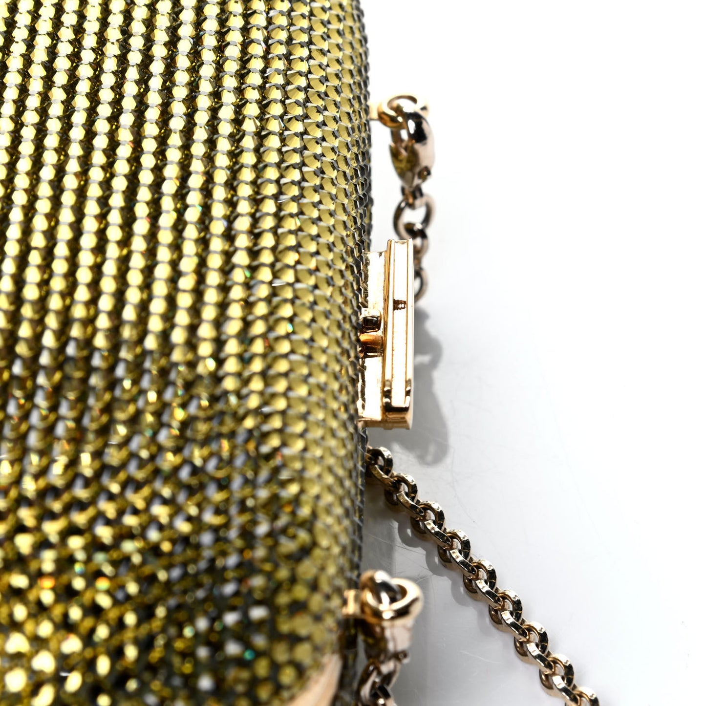 Swarovski Crystal Minaudiere Clutch Gold