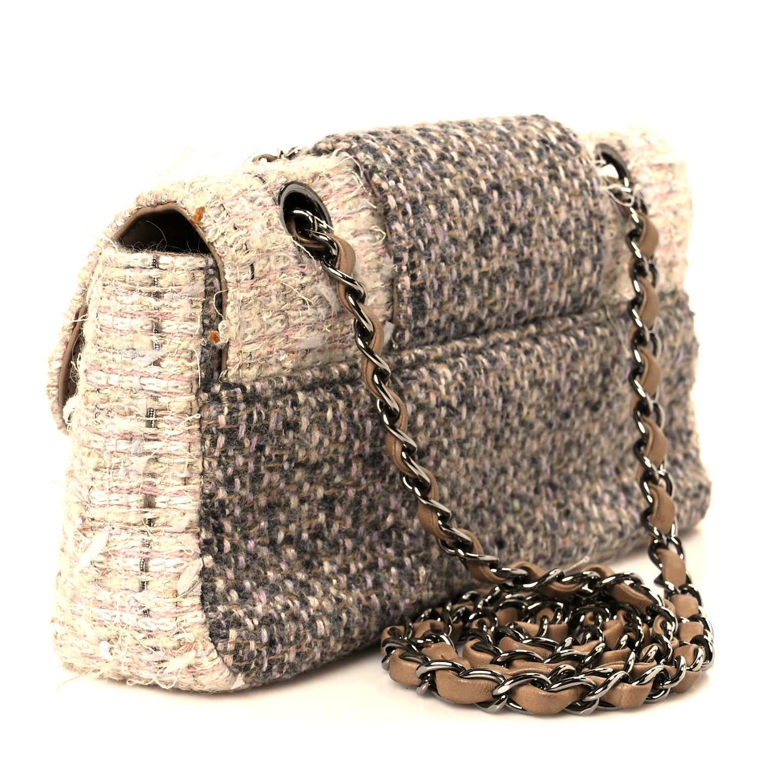 Chanel Tweed Small Fantasy Flap Grey 3 of 12