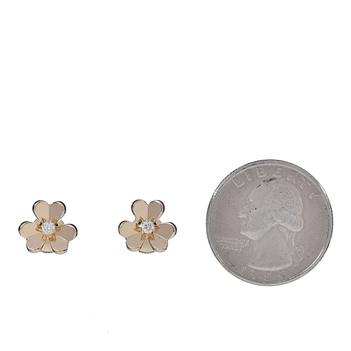 18K Yellow Gold Diamond Mini Frivole Earrings