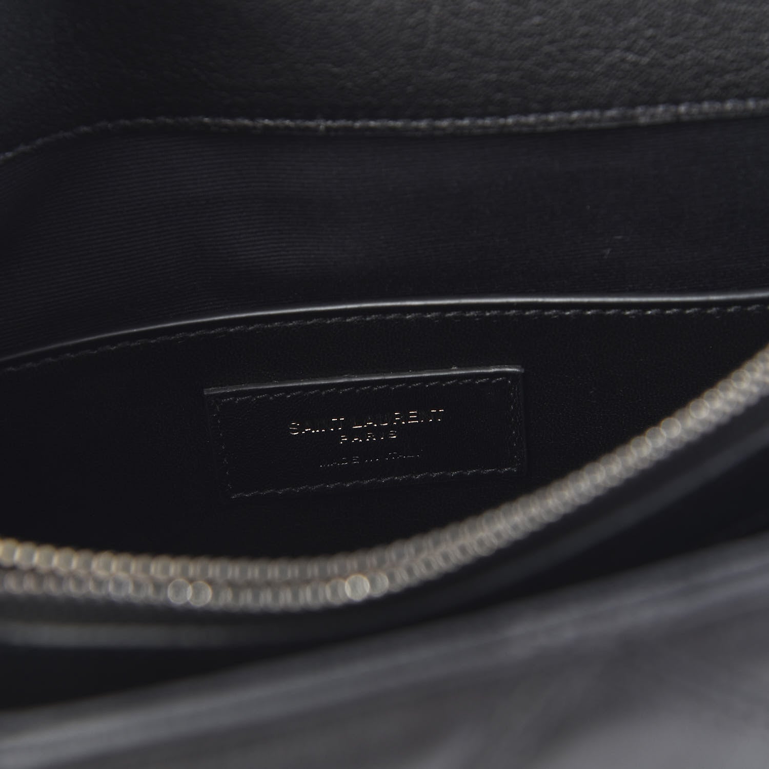 Saint Laurent Calfskin Matelasse Diamond Quilted Monogram Large College Bag Black 7 of 9
