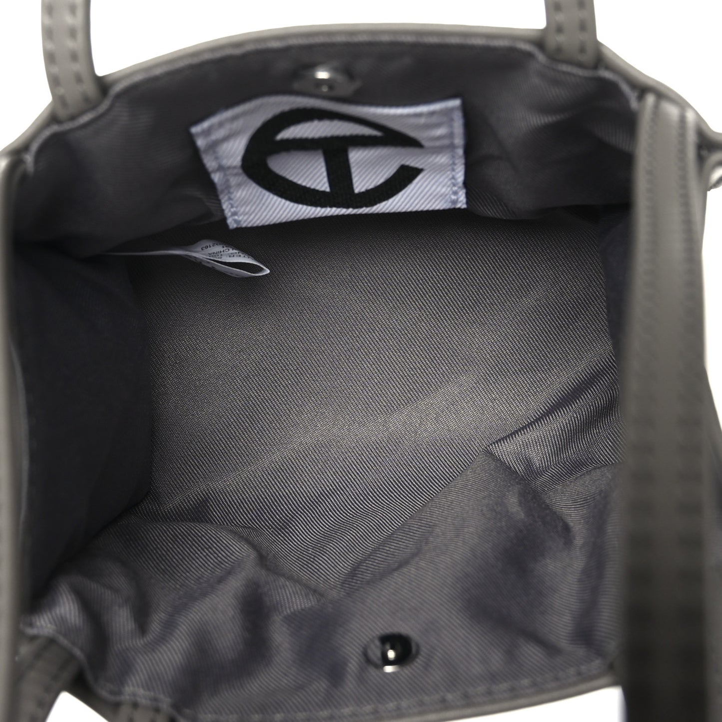 Vegan Leather Small Shopping Bag Grey