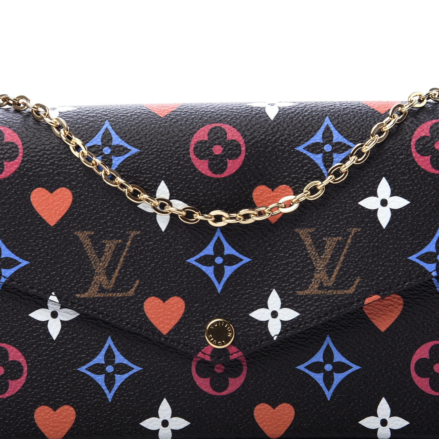Louis Vuitton Game On Felicie Chain Wallet Black 15 of 16