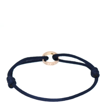 Cartier 18K Pink Gold Diamond Charity LOVE Adjustable Cord Bracelet Navy 2 of 3