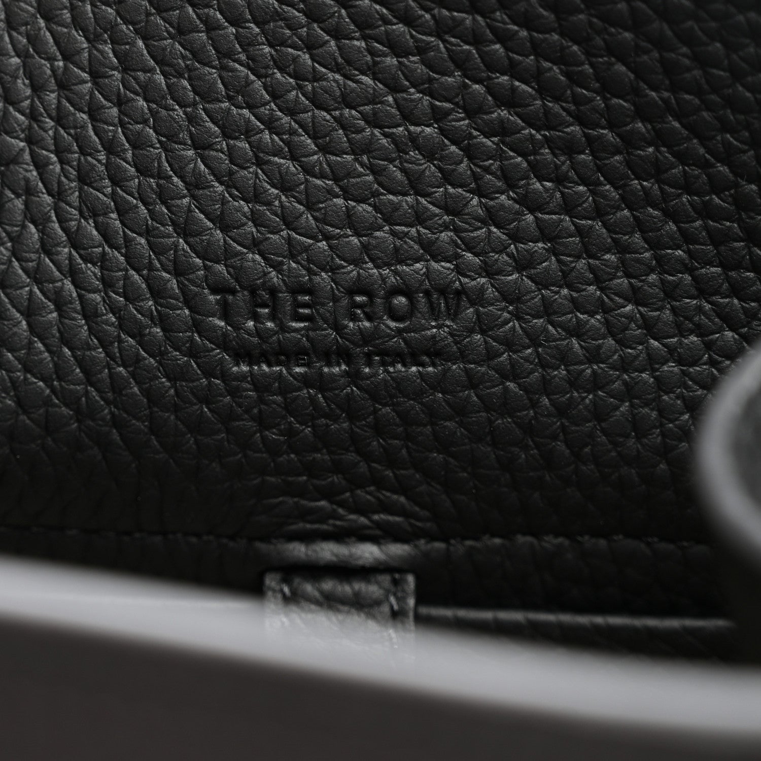 The Row Grained Calfskin Soft Margaux 10 Bag Black 6 of 9