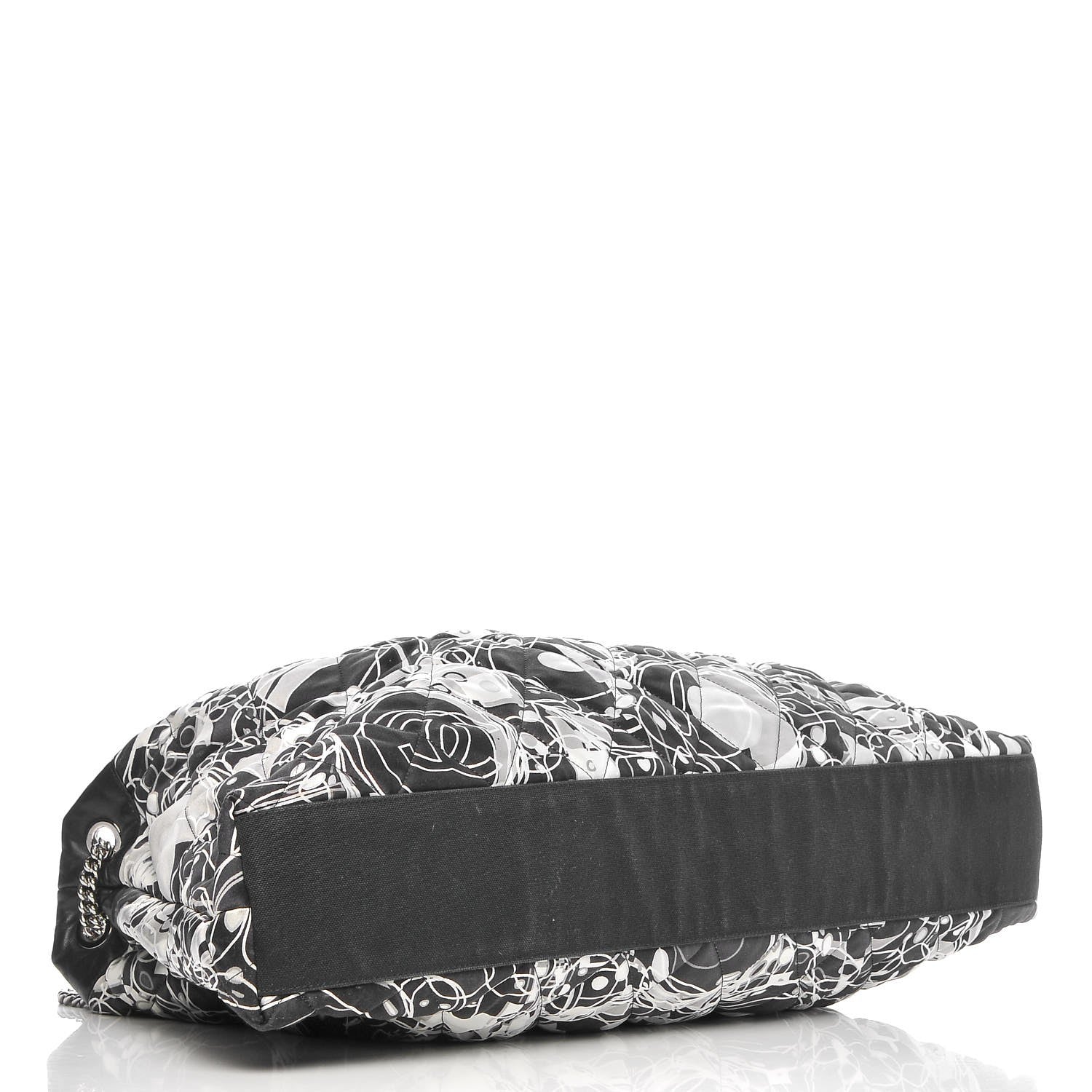 Chanel Satin Quilted Large Kaleidoscope Tote Black 4 of 8