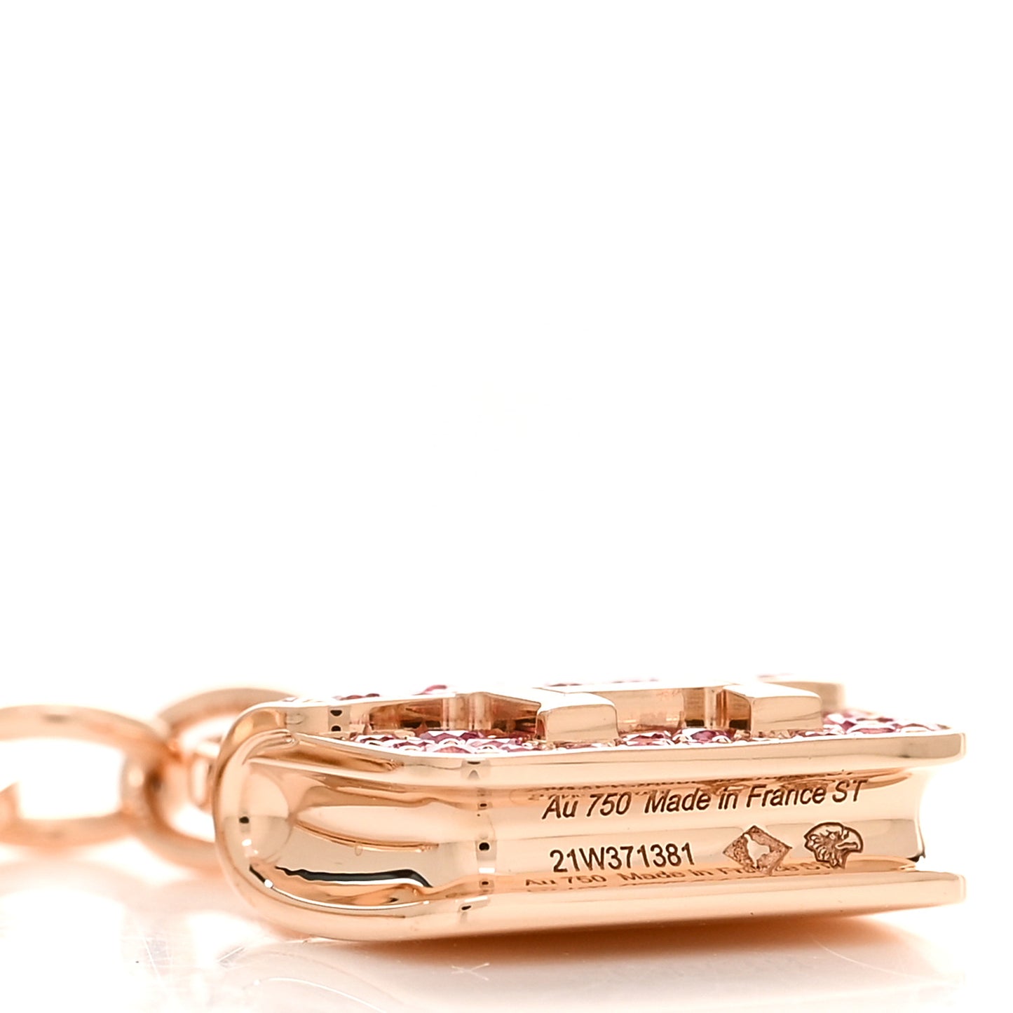 18K Rose Gold Pink Sapphire Constance Amulettes Bracelet ST