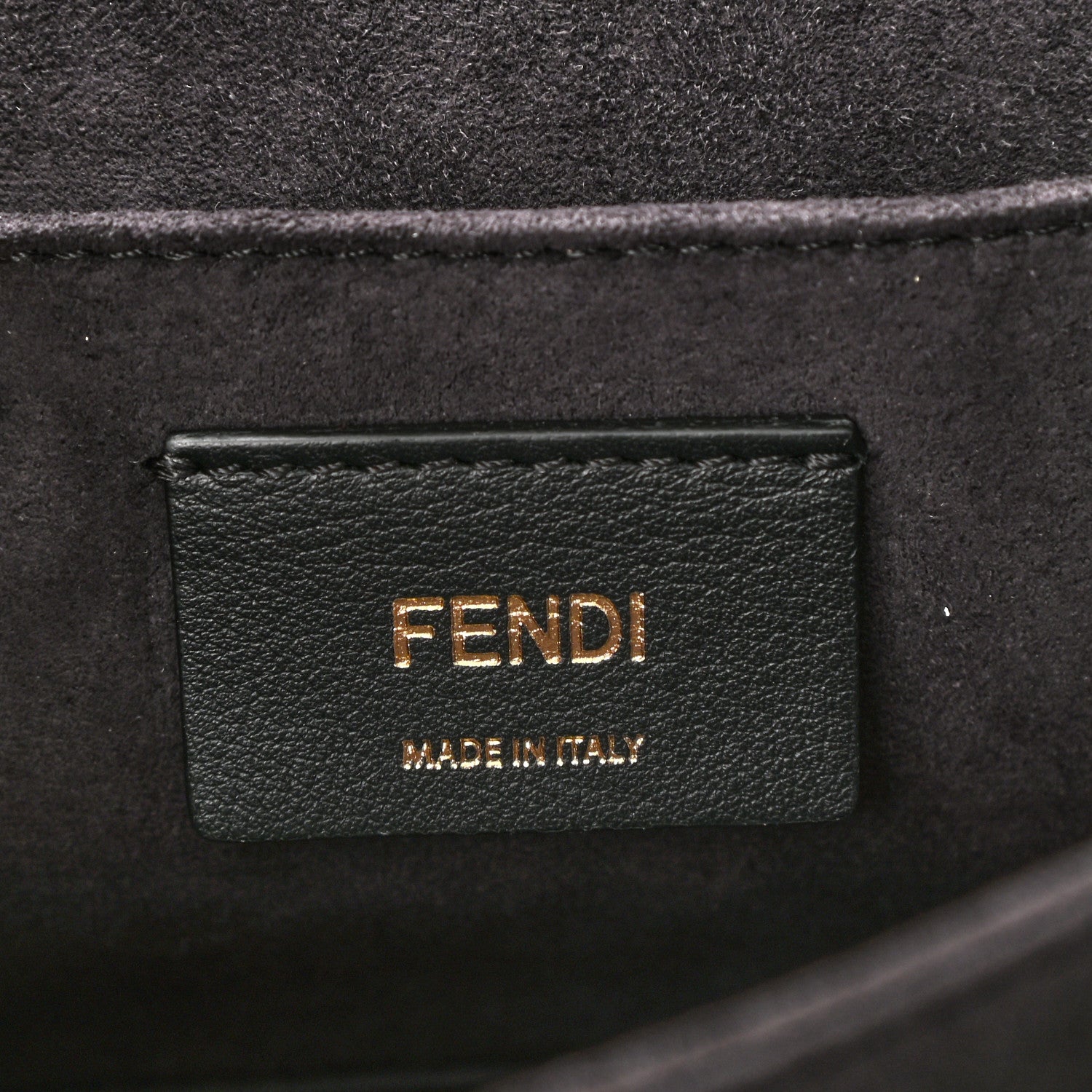 Fendi Vitello Liberty Scalloped Studded Kan I Shoulder Bag Black 6 of 8