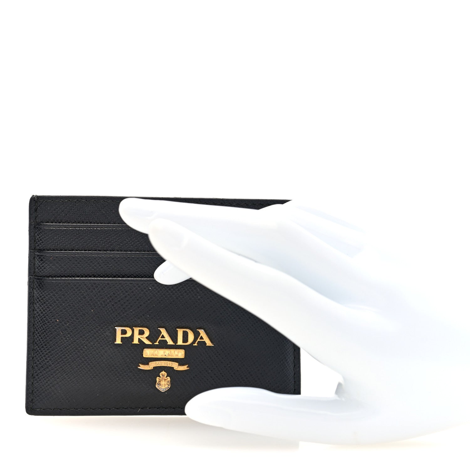 Prada Saffiano Metal Logo Card Case Black 2 of 6