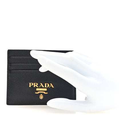 Prada Saffiano Metal Logo Card Case Black 2 of 6
