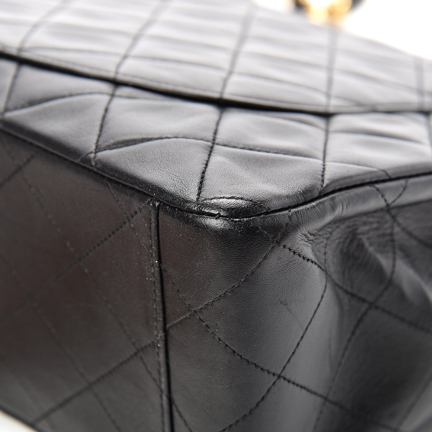 Chanel Lambskin Quilted XL Jumbo Single Flap Black 10 of 19