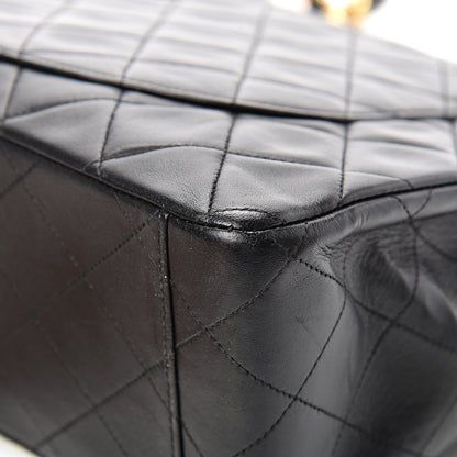 Chanel Lambskin Quilted XL Jumbo Single Flap Black 10 of 19