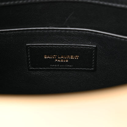 Saint Laurent Smooth Calfskin Manhattan Shoulder Bag Black Beige 6 of 12