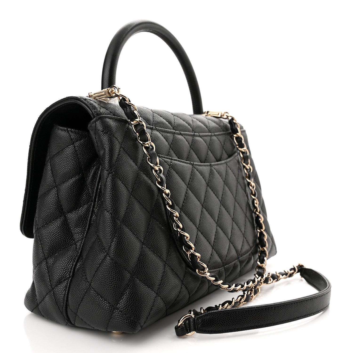 Chanel Caviar Quilted Small Coco Handle Flap Black 2 of 9