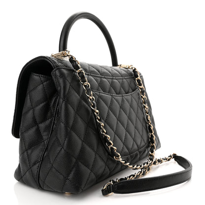 Chanel Caviar Quilted Small Coco Handle Flap Black 2 of 9