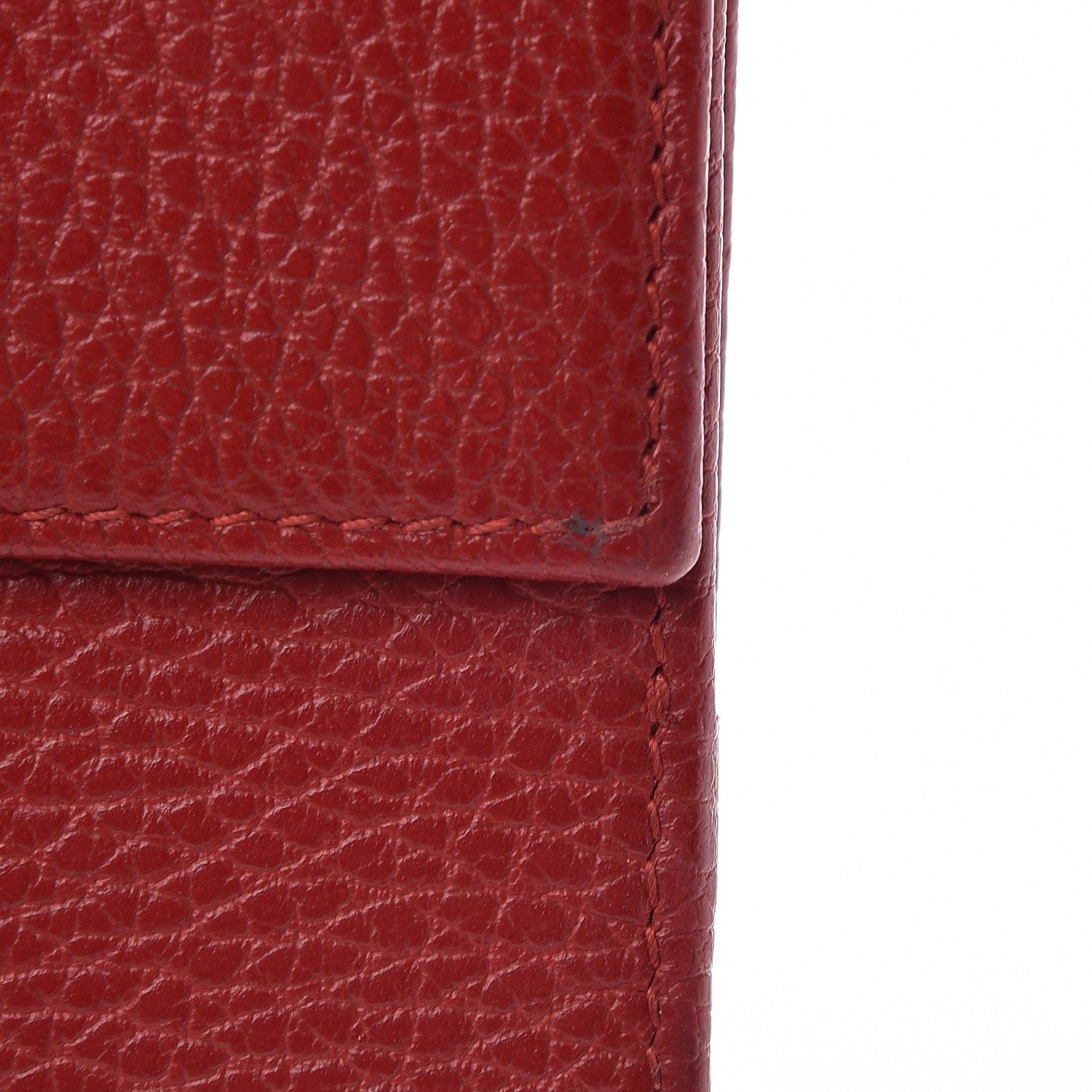 Gucci Dollar Calfskin Double G French Flap Wallet Hibiscus Red 8 of 11