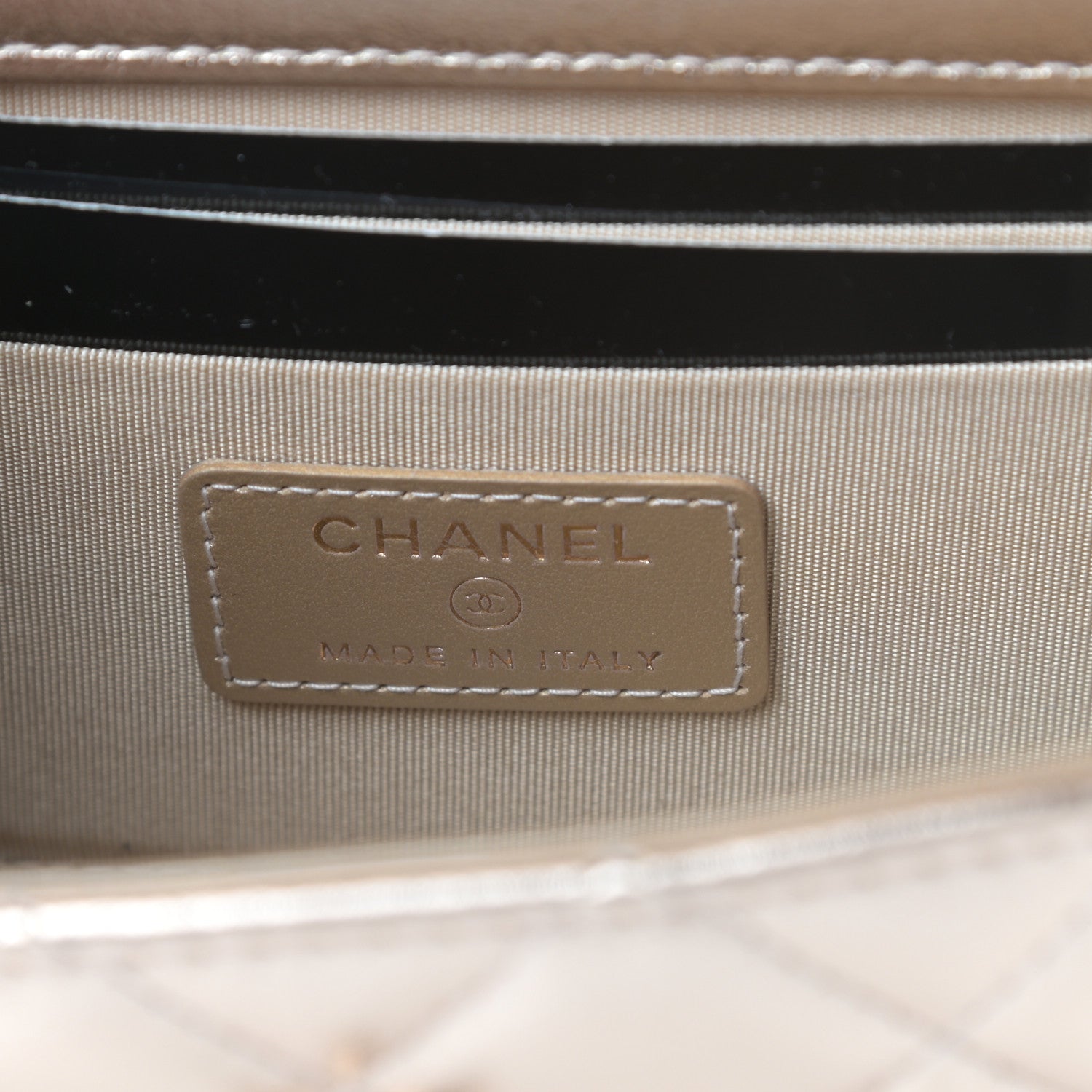 Chanel Metallic Lambskin Quilted Mini Trendy CC Clutch With Chain Gold 6 of 11