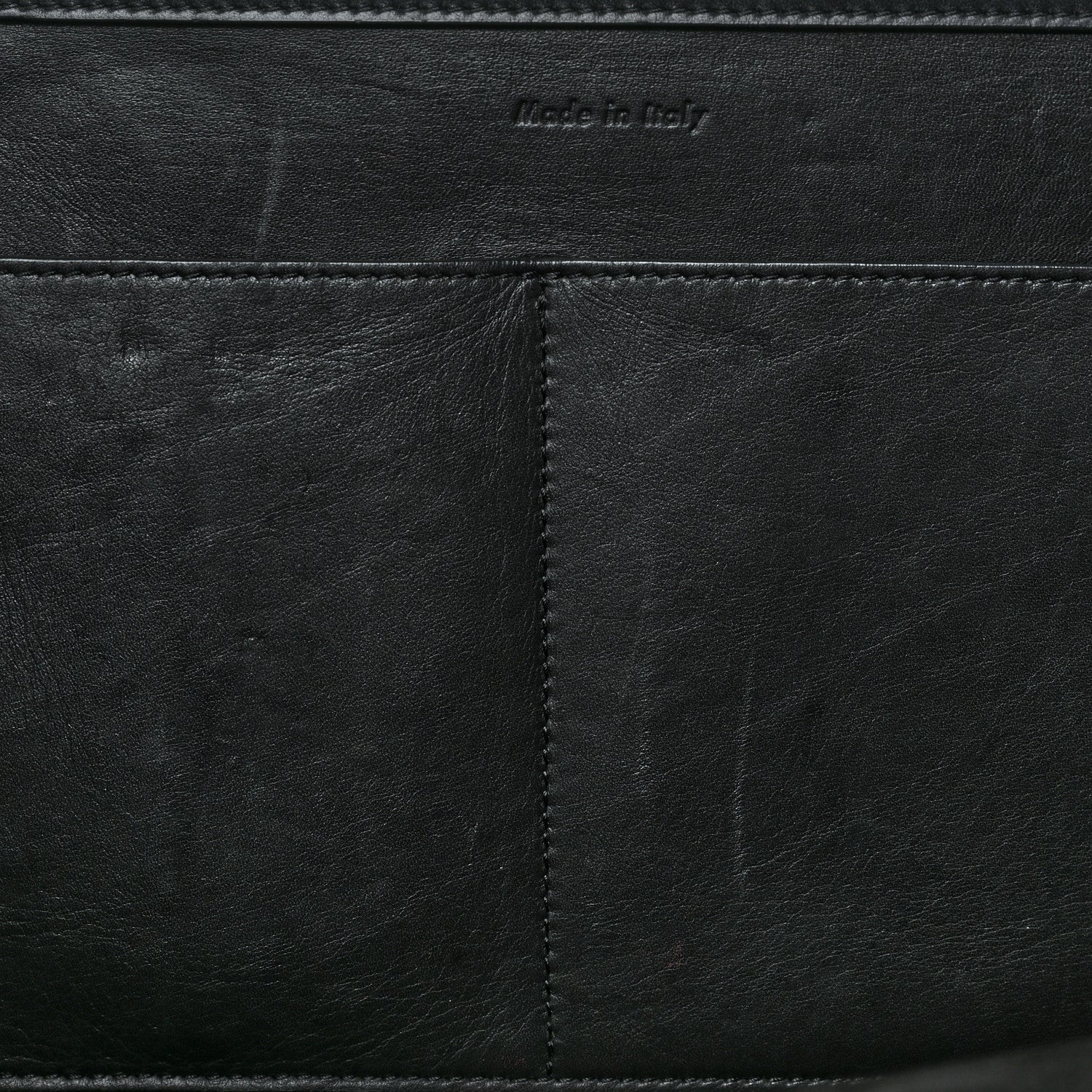 Celine Supple Natural Calfskin Medium Tri-Fold Bag Black 12 of 12