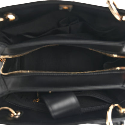 Chanel Calfskin Stitched Large Chevron Chic Shopping Bag Black 5 of 12