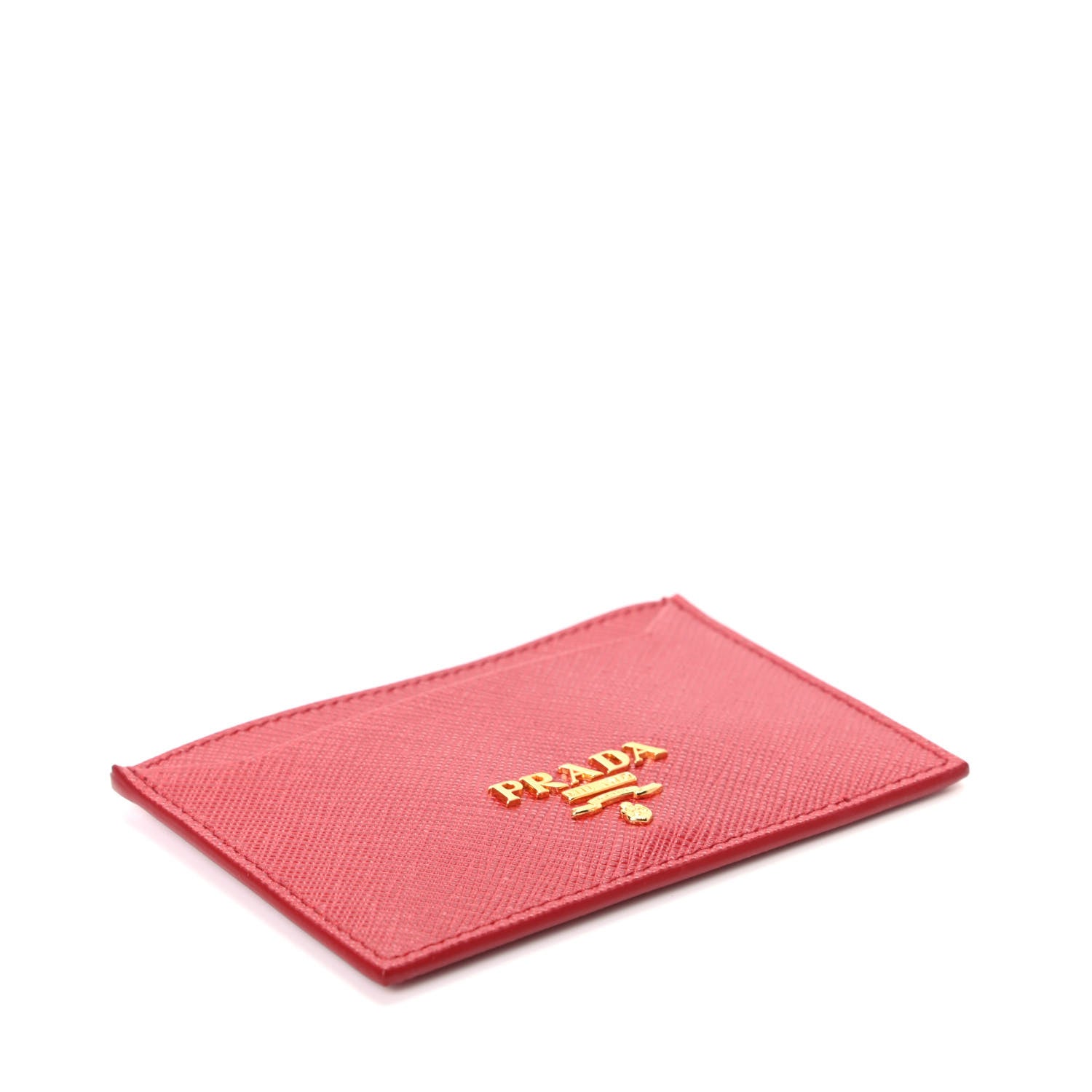 Prada Saffiano Metal Card Case Fuoco 4 of 7