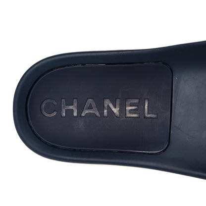 Chanel PVC CC Mules Sandals 39 Navy Gold 7 of 10