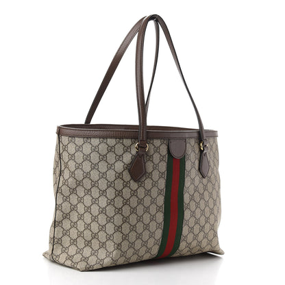 Gucci GG Supreme Monogram Medium Ophidia Shopping Tote Brown 3 of 10
