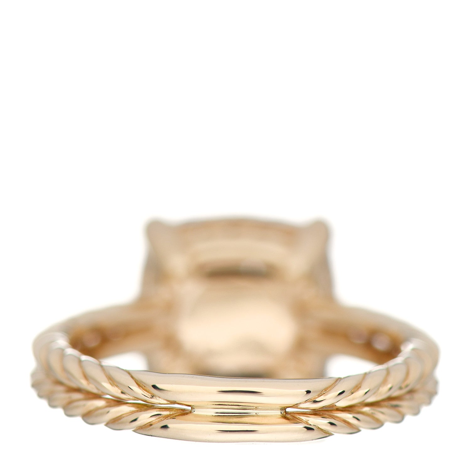 David Yurman 18K Yellow Gold Diamond 11mm Chatelaine Ring 52 6 4 of 5