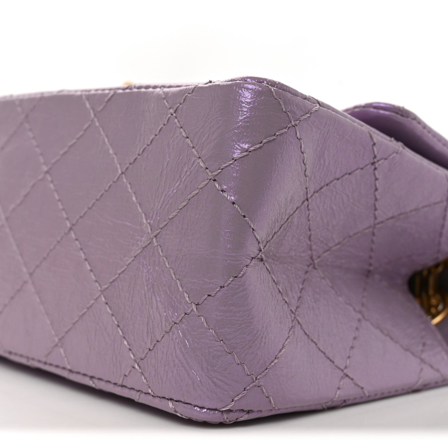 Chanel Glittered Aged Calfskin Quilted Mini 2.55 Reissue Flap Lilac 10 of 10