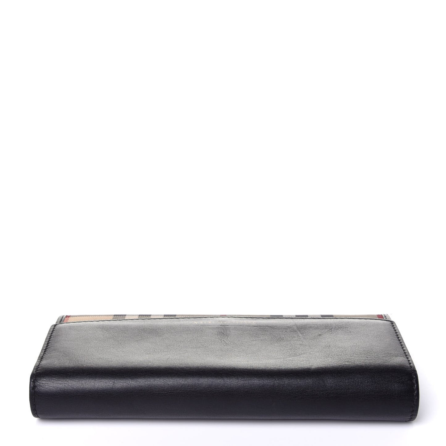 Calfskin Horseferry Check Porter Continental Wallet Black