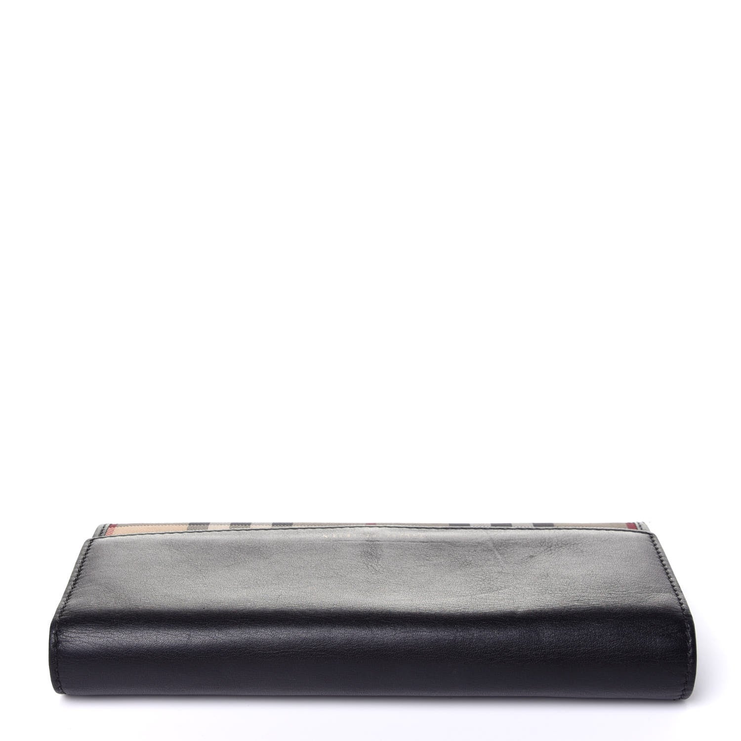 Burberry Calfskin Horseferry Check Porter Continental Wallet Black 9 of 12