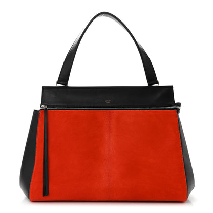 Celine Pony Hair Medium Edge Shoulder Bag Vermillion 1 of 10
