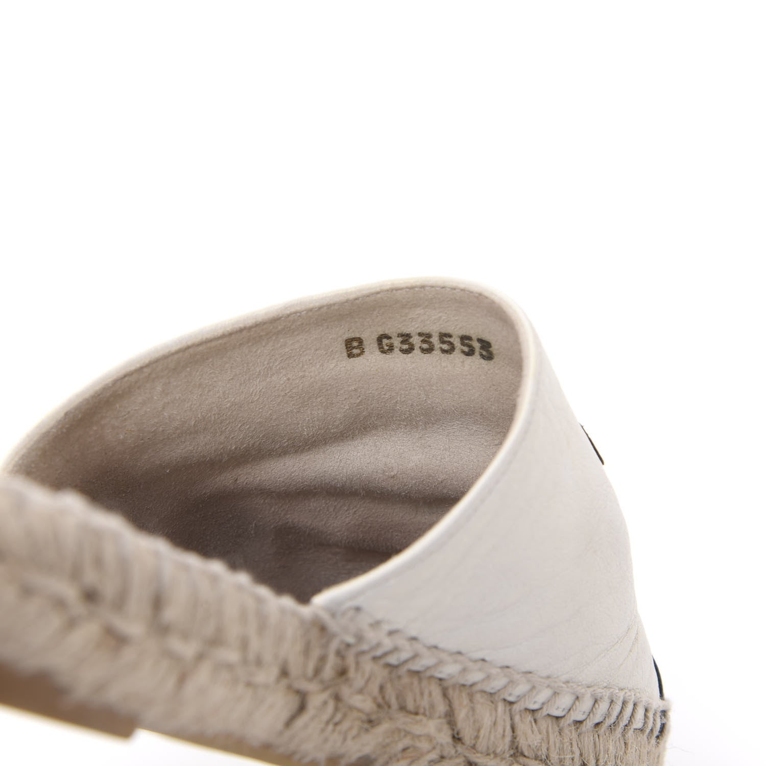 Chanel Iridescent Goatskin CC Espadrille Mules 36 Ivory Black 8 of 9