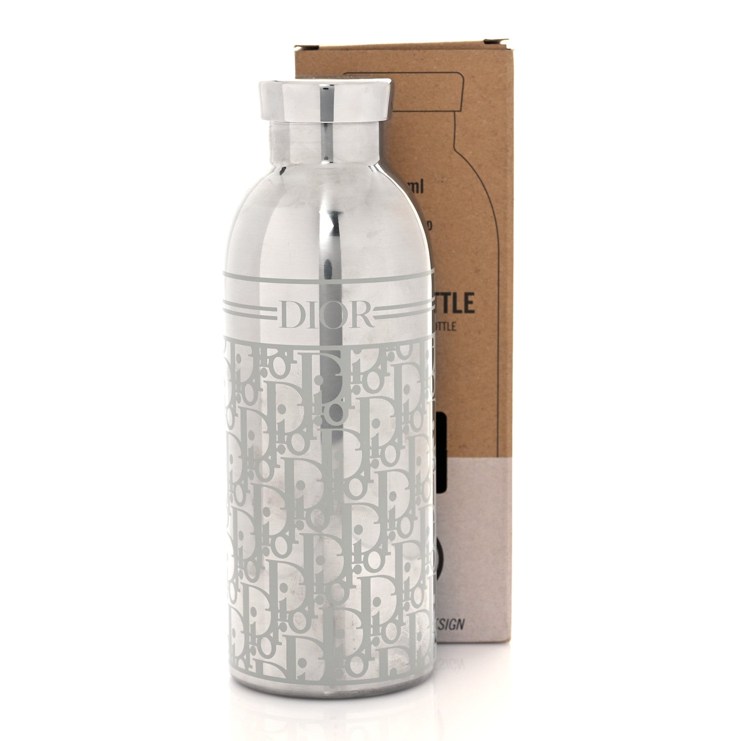 Christian Dior Oblique Stainless Steel Aqua Bottle Platinum 4 of 4