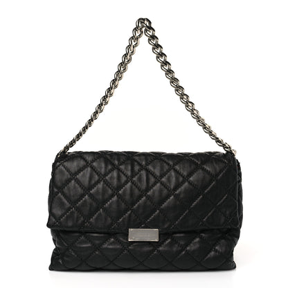Stella McCartney Shaggy Deer Quilted Large Beckett Shoulder Bag Black 1 of 9