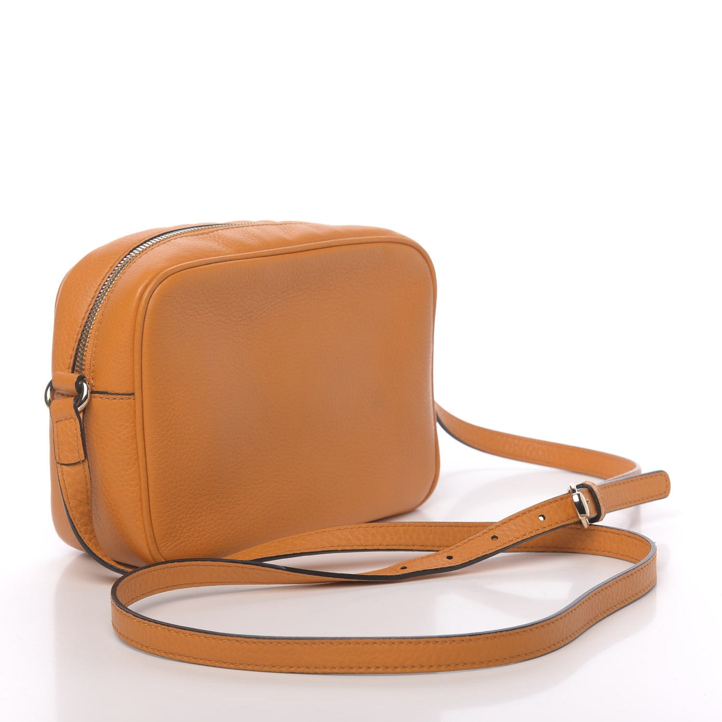 Pebbled Calfskin Small Soho Disco Bag Curcuma