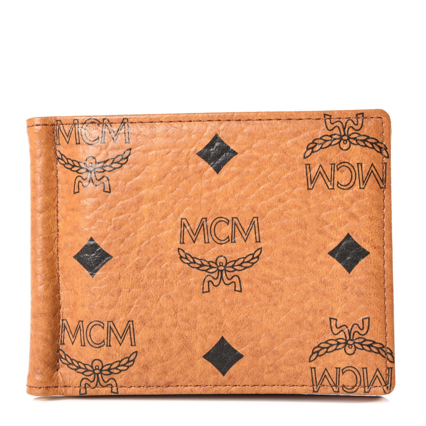 Visetos Heritage Bi-Fold Money Clip Wallet Cognac