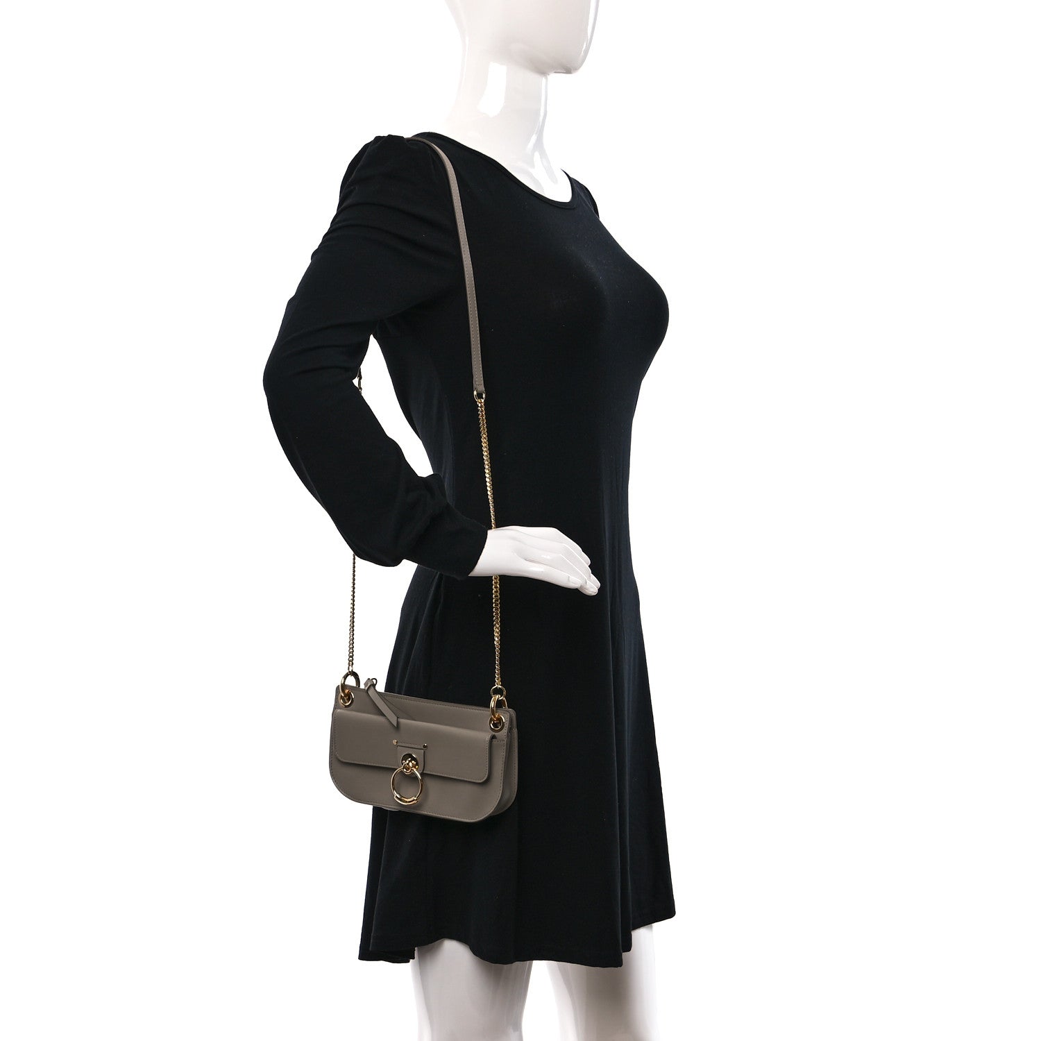 Chloe Calfskin Tess Mini Crossbody Bag Motty Grey 2 of 8