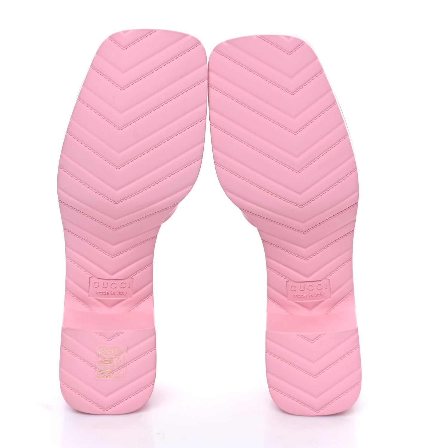 Gucci Rubber Gucci Logo Womens Platform 20/60mm Slide Sandals 38 Wild Rose 5 of 10