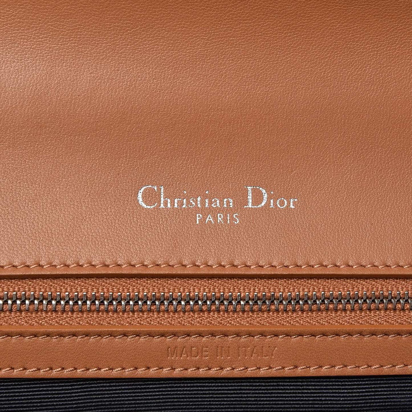 Lambskin Medium Diorama Flap Bag Brown